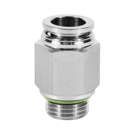 QS-AD-08-G38 Фитинг прямой, 8мм x G 3/8 (наруж.резьба)