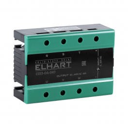 ESS3-DA-040 Трехфазное твердотельное реле, управление 3-32 VDC, выход ток до 40А